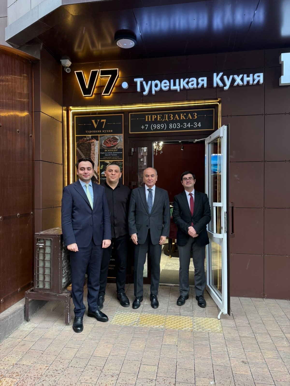 Consul General Emir Özbay and businessman Veysel Seven in Krasnodar