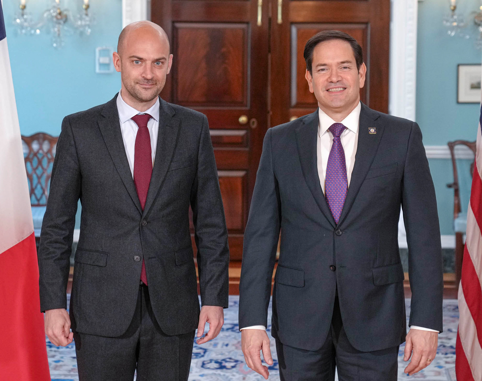 Fransa Dışişleri Bakanı Jean-Noël Barrot (solda), ABD Dışişleri Bakanı Marco Rubio ile (arşiv, 2025)
