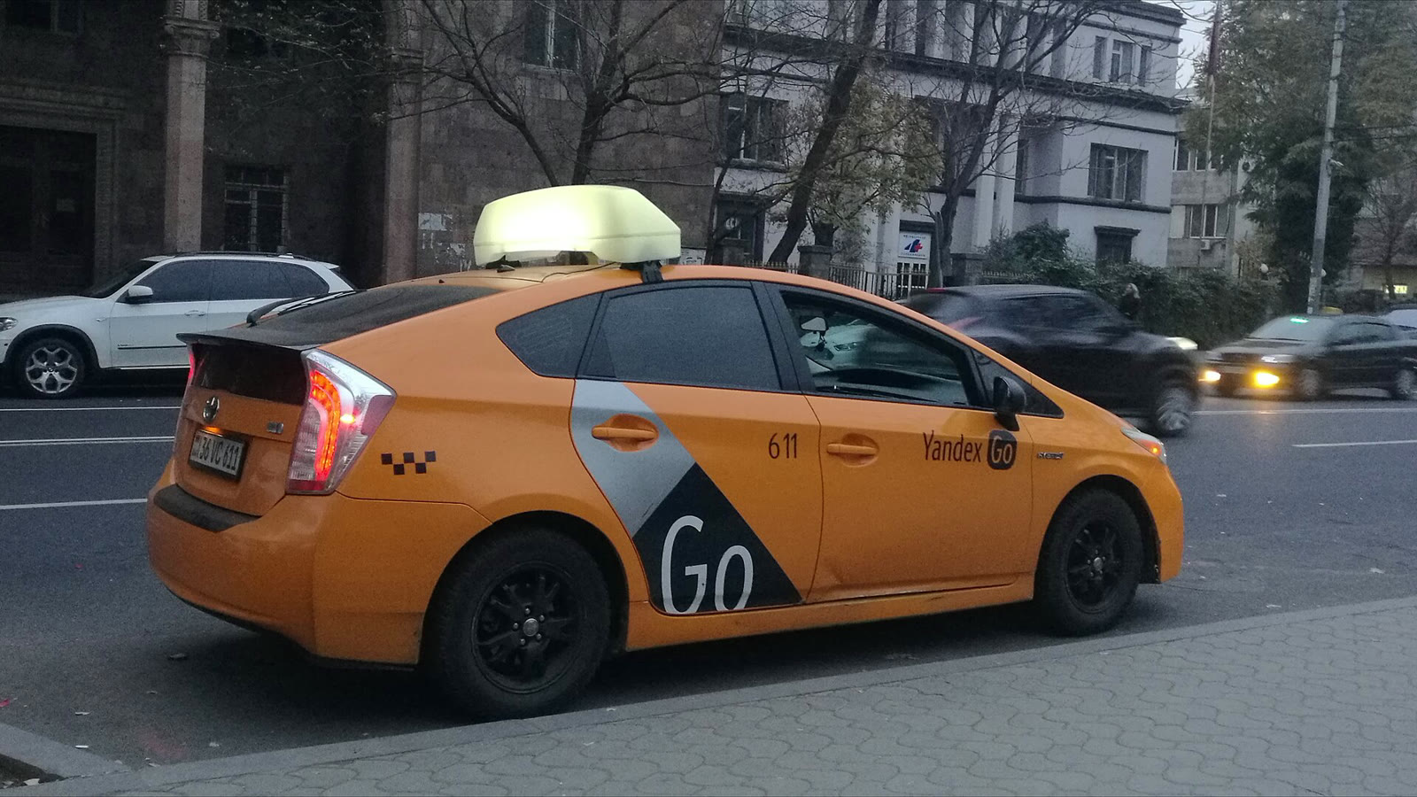 Erivan’da bir Yandex Go taksisi
