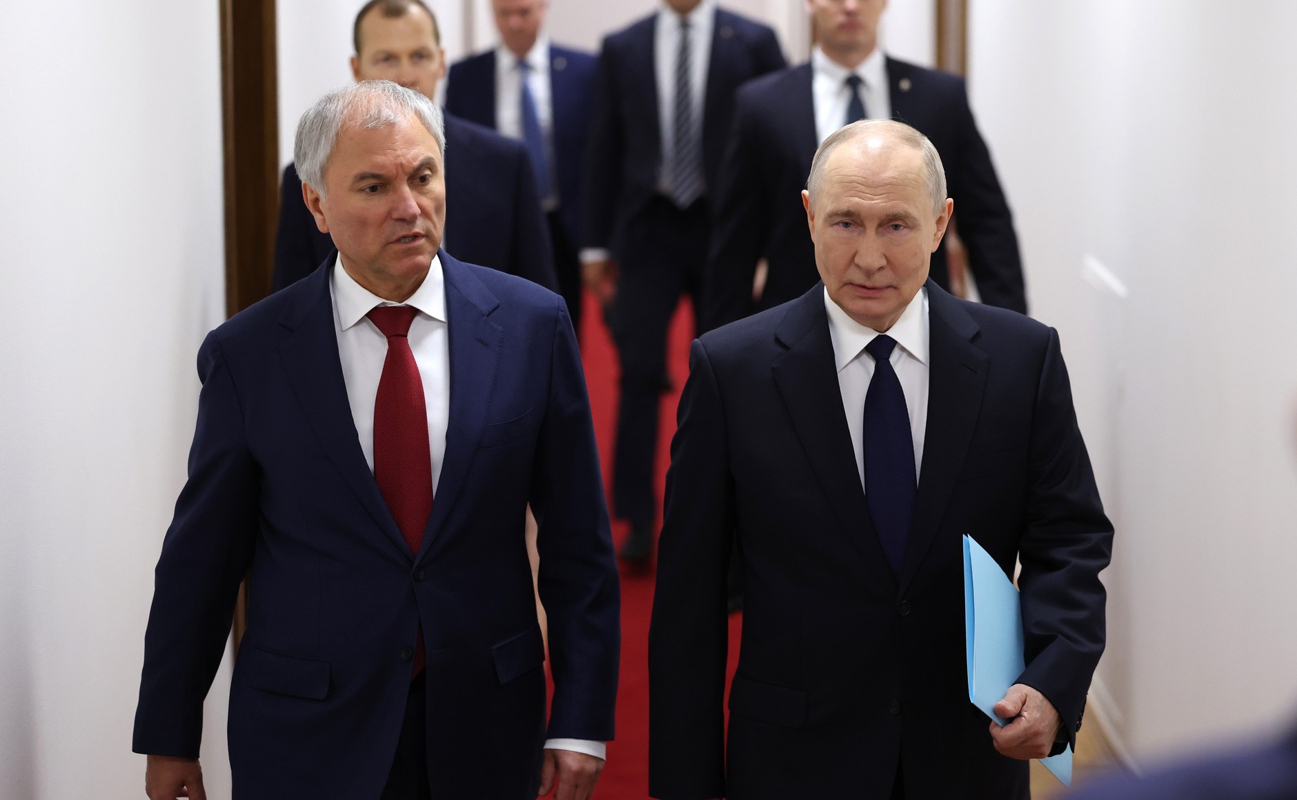 Путин и председатель Госдумы Вячеслав Володин