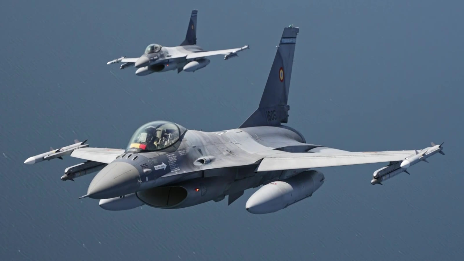 F-16 fighter jets belonging to the Romanian Air Force (archive)
