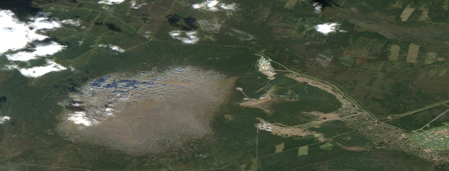 Спутниковый снимок горы Косьвинский Камень, 18 сентября 2026 года (Copernicus Sentinel-2)