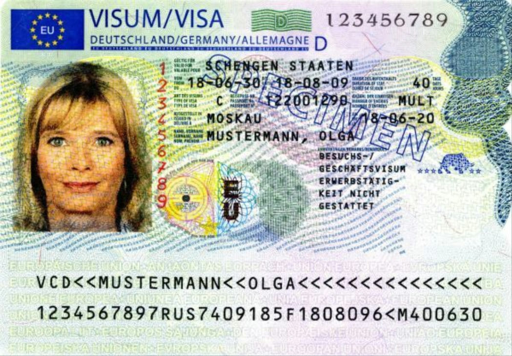 Schengen vizesi örneği (arşiv)