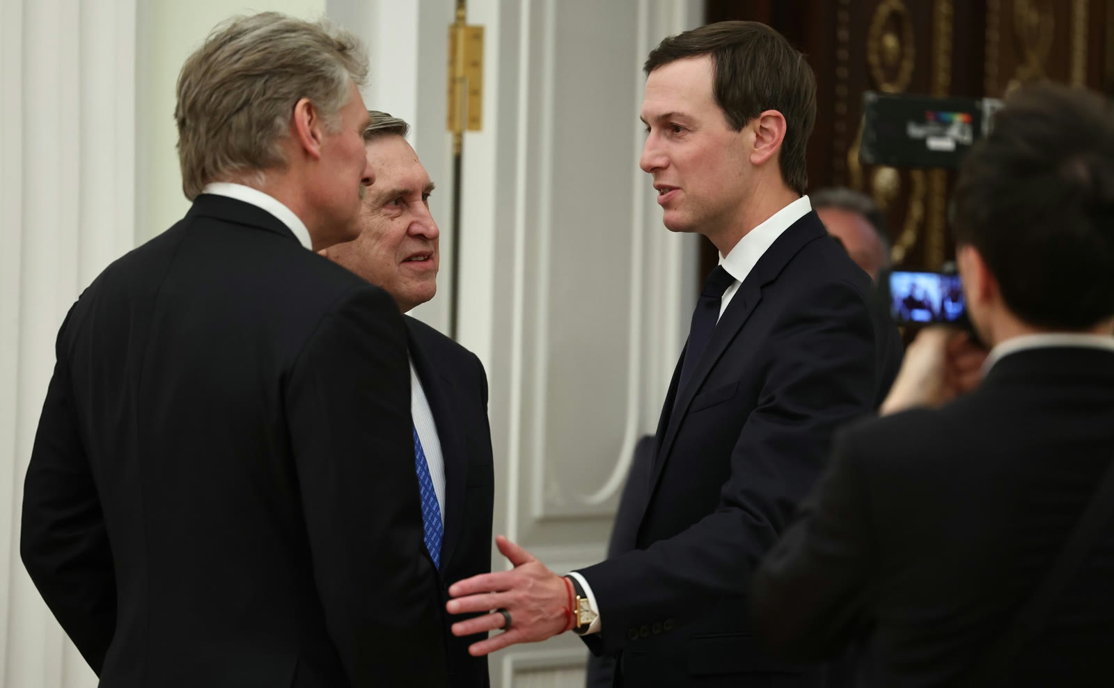Peskov with a U.S. delegation at the Kremlin (January 2026)