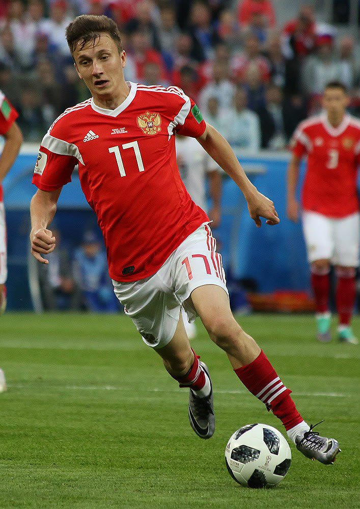 Golovin, Rusya-Mısır maçında (arşiv, 2018)