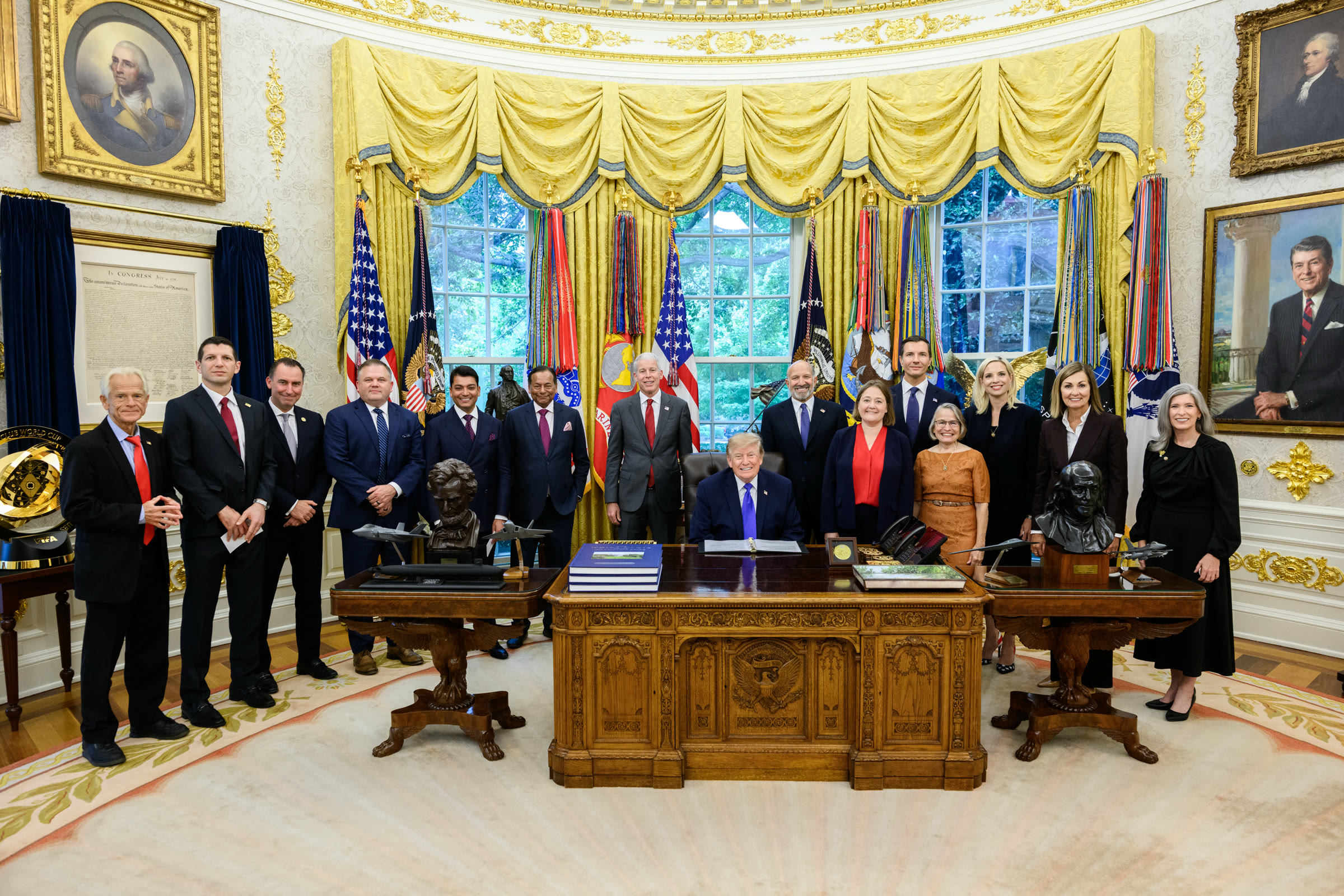 President Donald Trump in the Oval Office