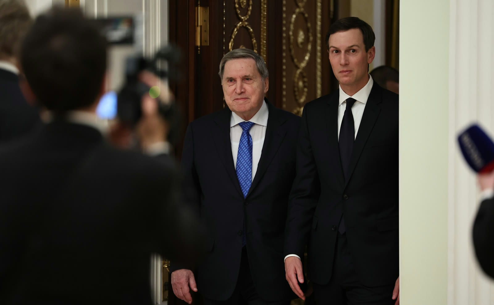 Yuri Uşakov, Ocak 2026'da Moskova'da Jared Kushner ile (arşiv)