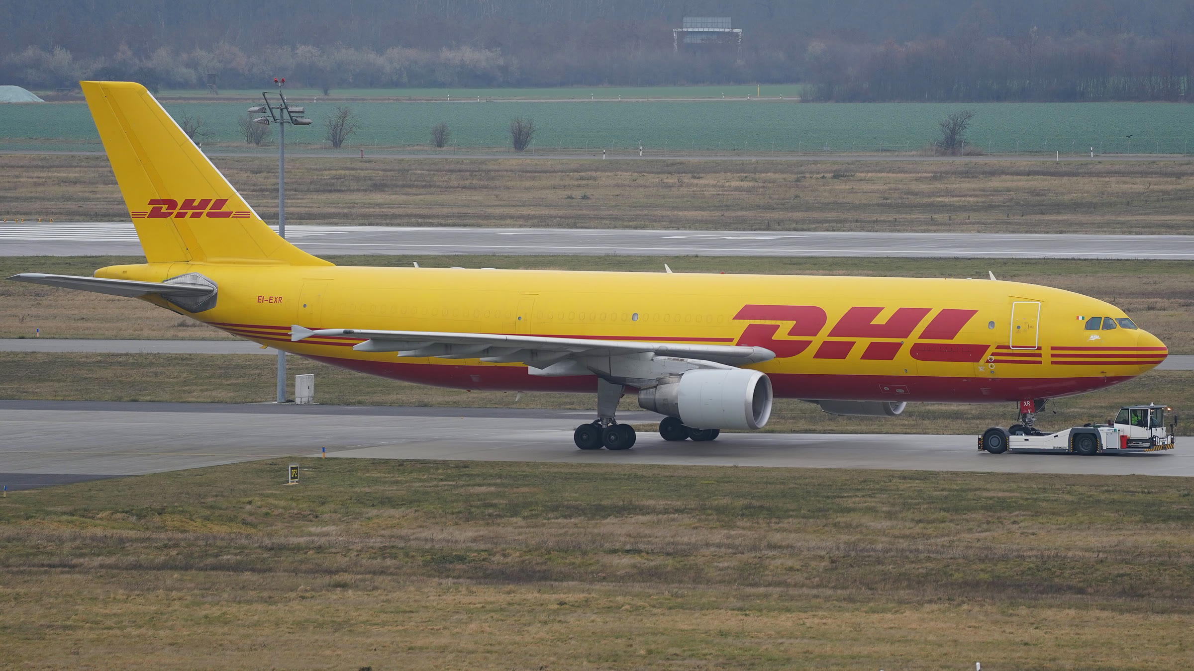 A cargo plane at Leipzig/Halle Airport