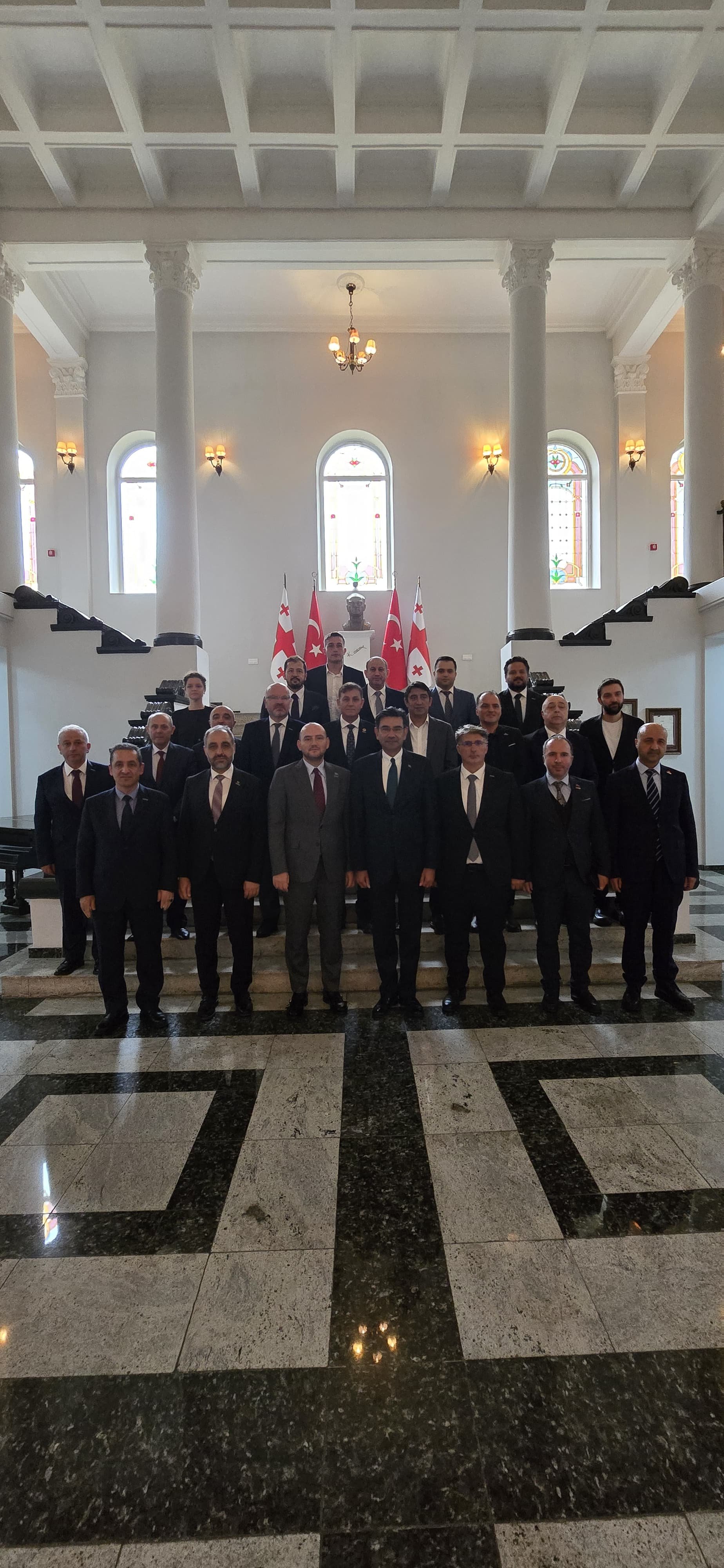 The MÜSİAD delegation at the Turkish Embassy in Tbilisi