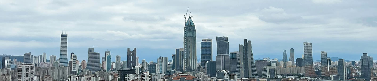 The Istanbul Financial Center, venue of the forum, and the Ataşehir skyline (2023)