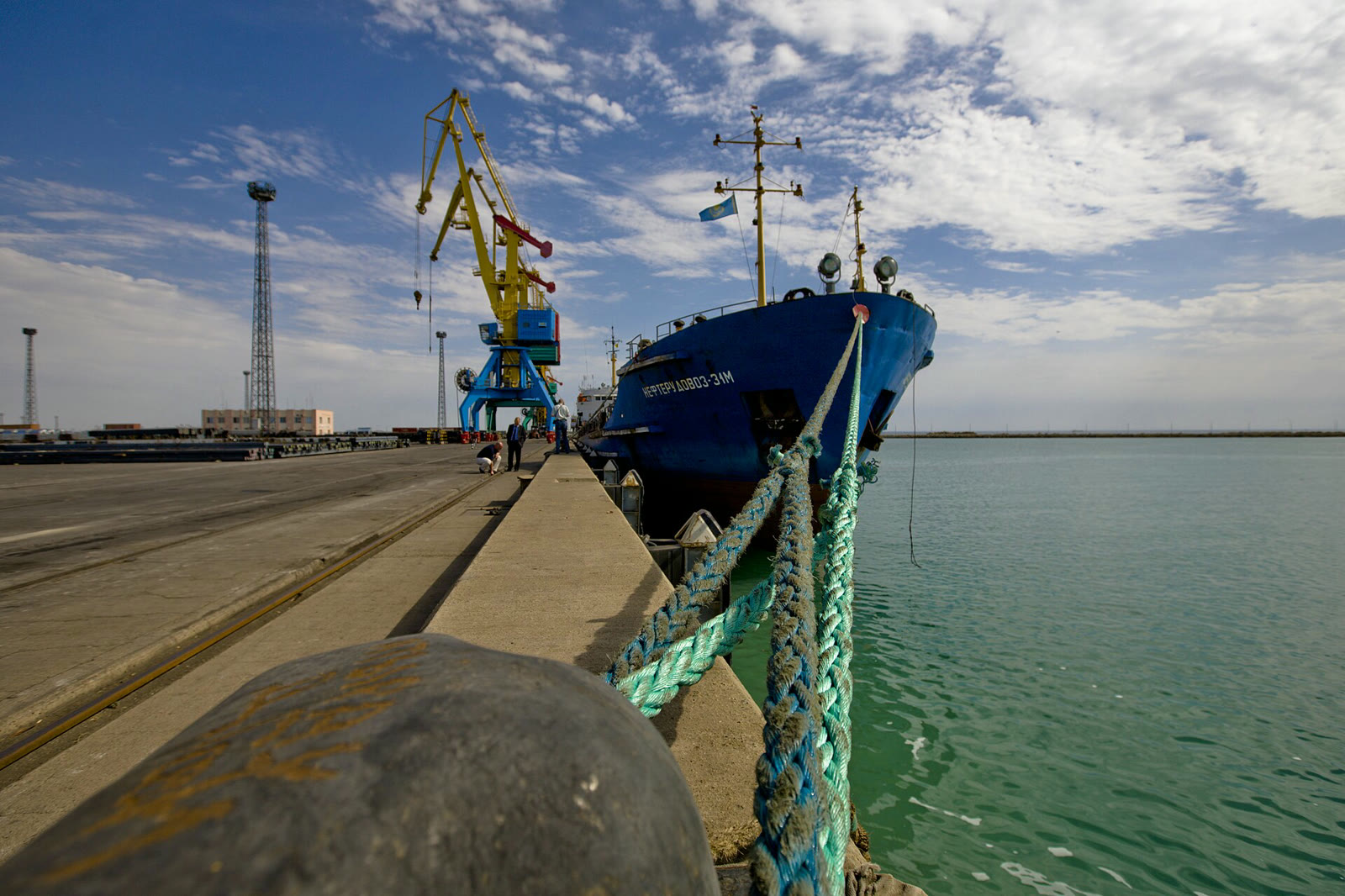 Kazakistan'ın Hazar kıyısındaki Aktau Limanı (arşiv)