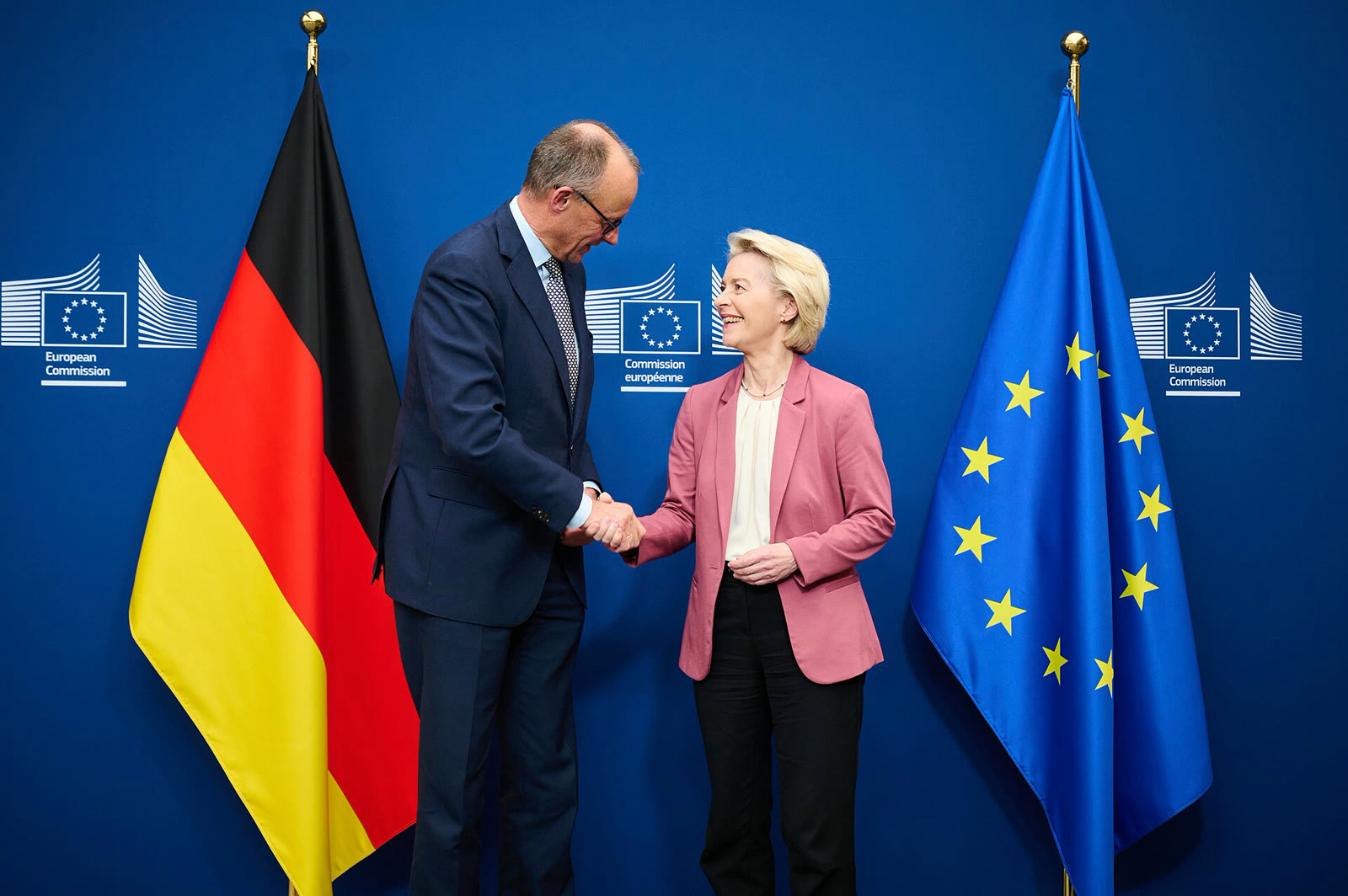 Almanya Başbakanı Friedrich Merz, Brüksel'de Ursula von der Leyen ile (arşiv)