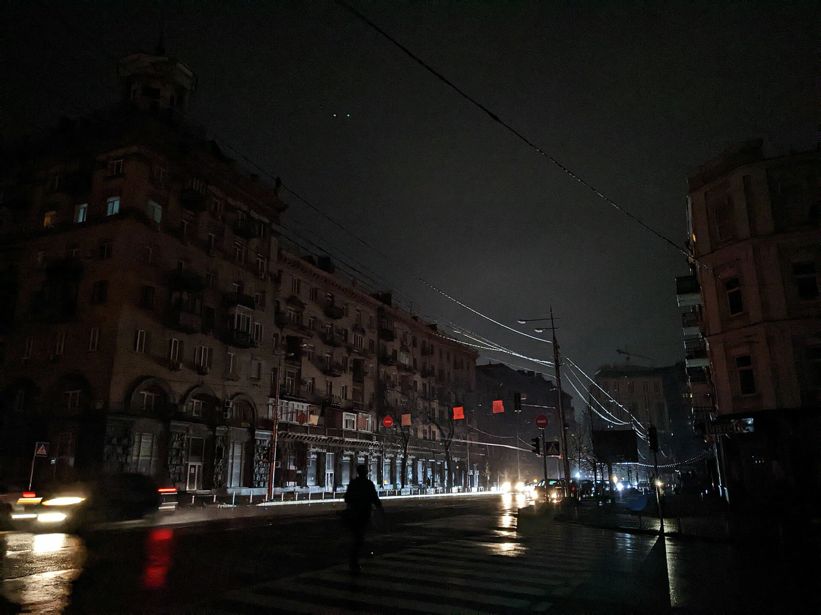 Elektrik kesintisi sırasında Kiev (arşiv)