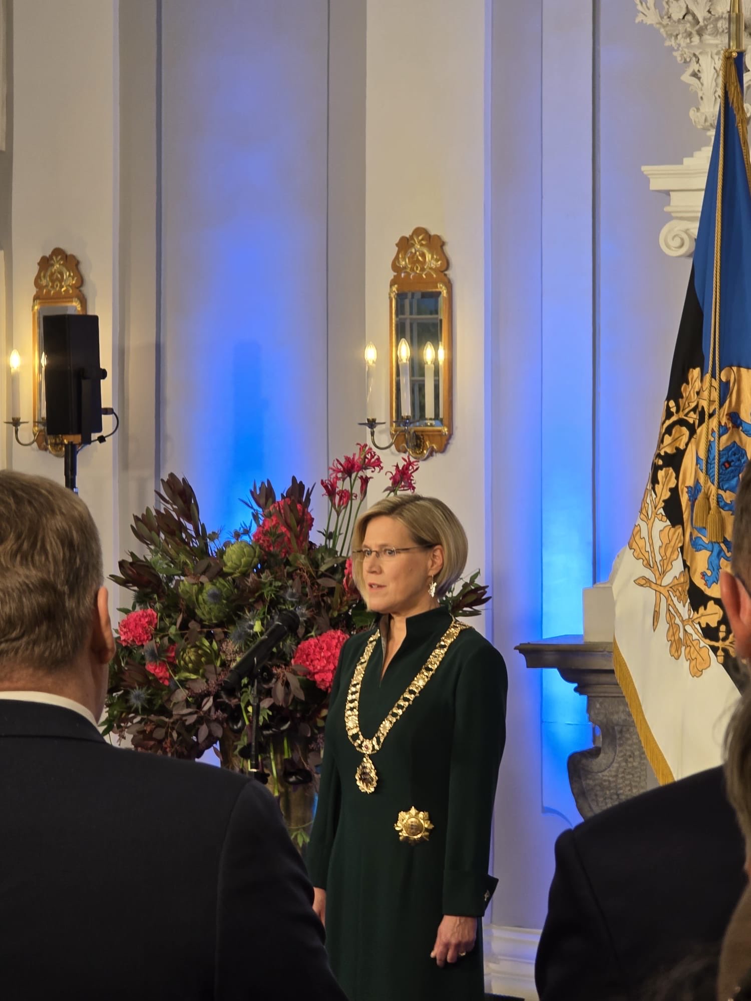 Президент Мадисе на приеме после церемонии присяги