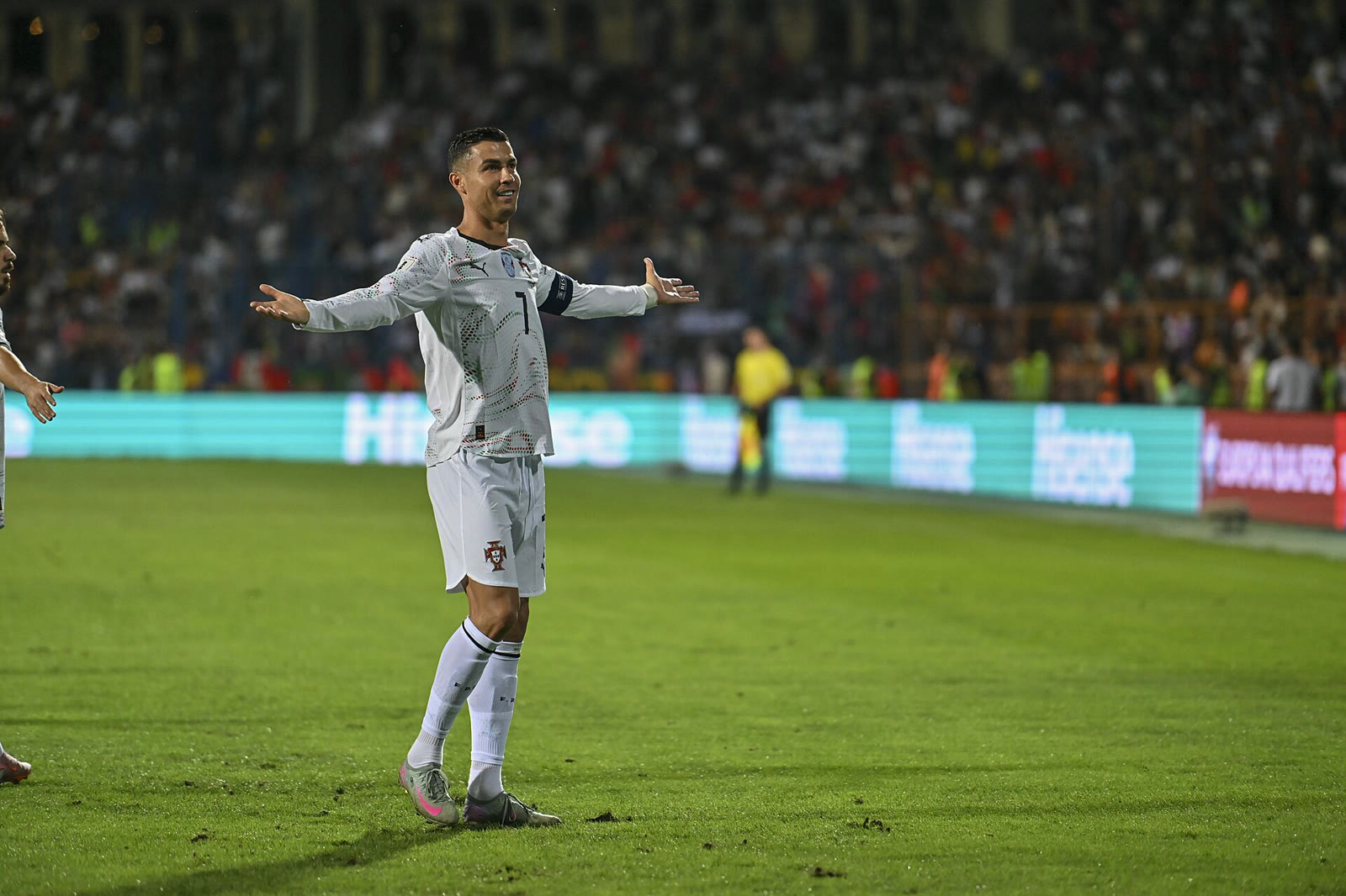 Cristiano Ronaldo playing for Portugal (file photo)